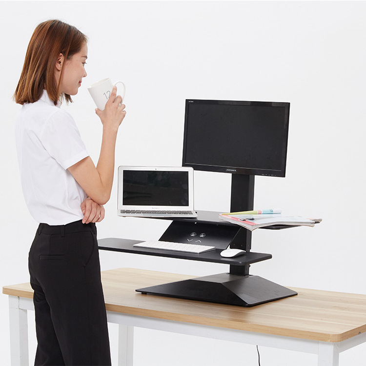 Electric Standing Desk - For People with Bad Backs - Adjustable Height Desktop Converter