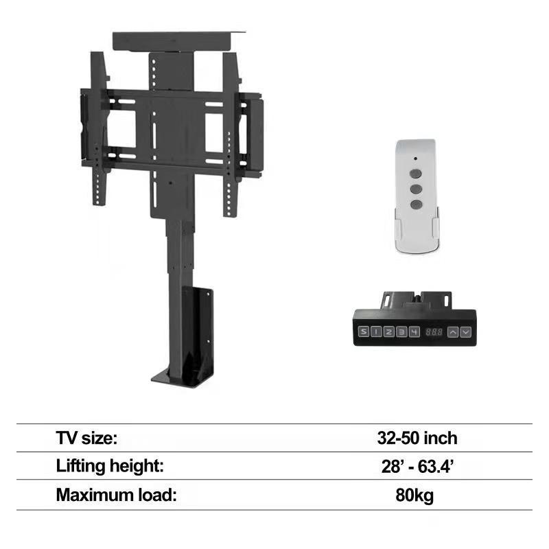 Long Stroke Electric 32~70 Inch Lcd TV Lift tv cabinet Automatic Remote Control Modern TV Stands