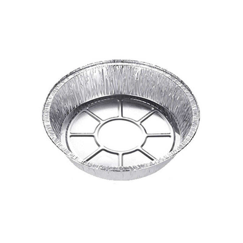 Aluminio Descartables Container Pie Plate Baking Pans with Lids Round Aluminum Aluminium Foil Disposable Food PE Silver