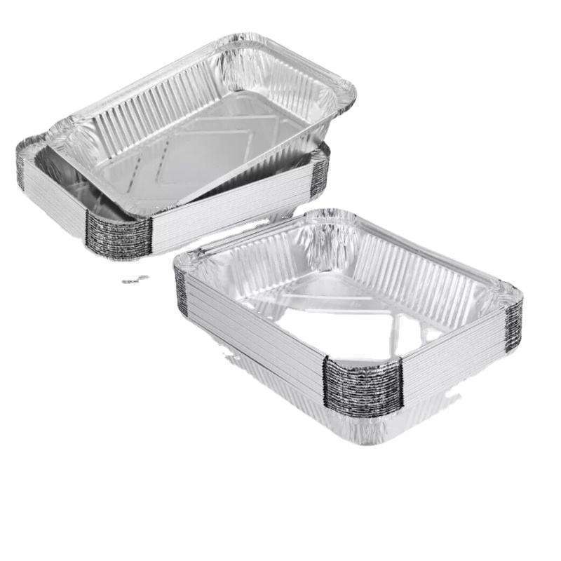 8 Inch Free Sample Wholesale Round Pan Disposable Aluminum Foil Container Trays For Baking BBQ Food Take Out