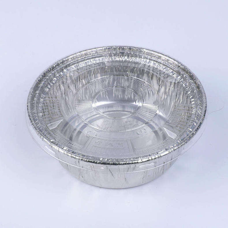 Aluminio Descartables Container Pie Plate Baking Pans with Lids Round Aluminum Aluminium Foil Disposable Food PE Silver