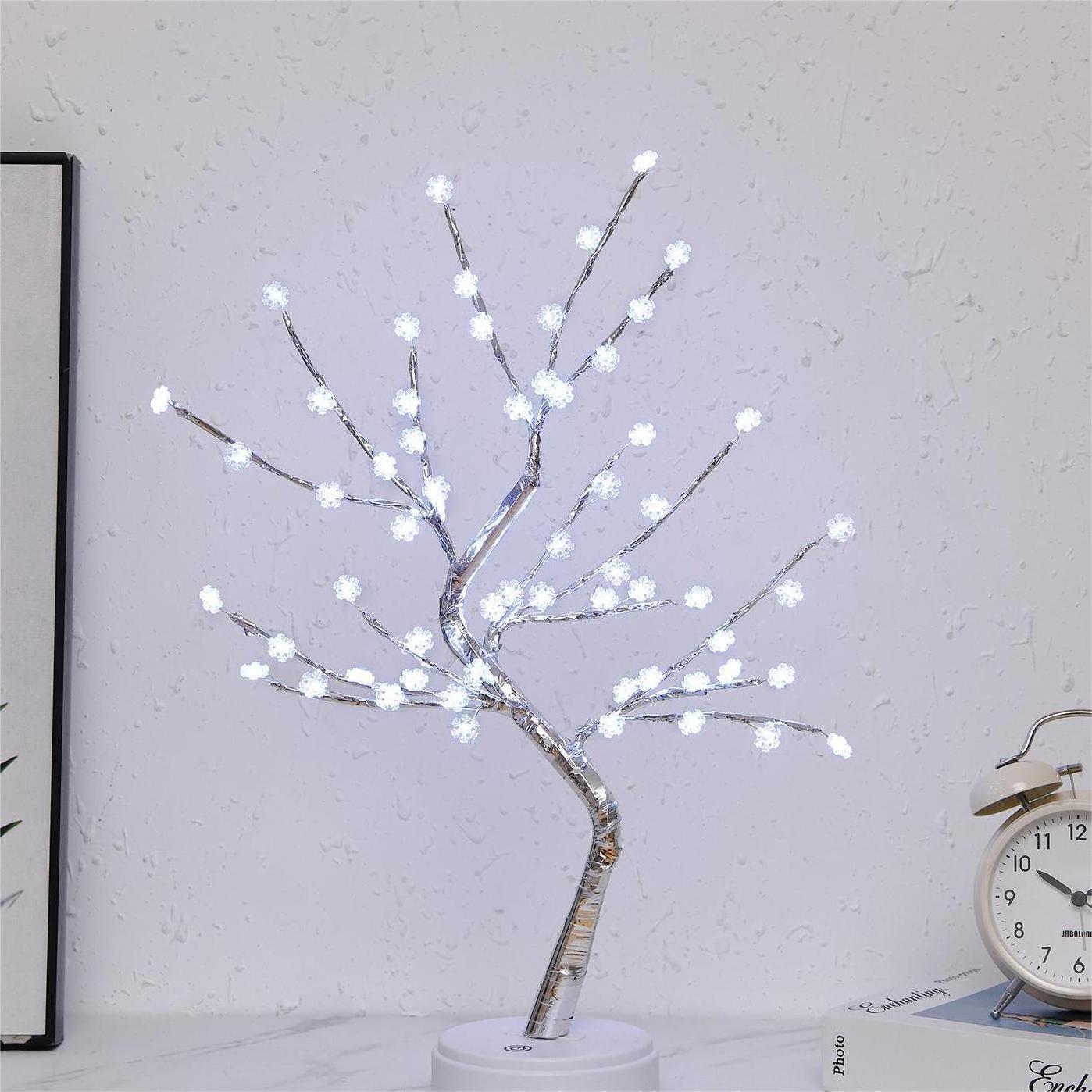 Hot Selling Christmas Decoration Light 108 LED Adjustable Branch Fairy Desktop Bonsai Tree Light Solar Panel For Room Decoration