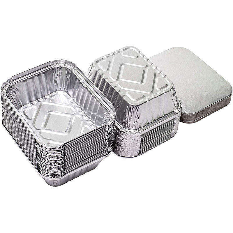 8 Inch Free Sample Wholesale Round Pan Disposable Aluminum Foil Container Trays For Baking BBQ Food Take Out