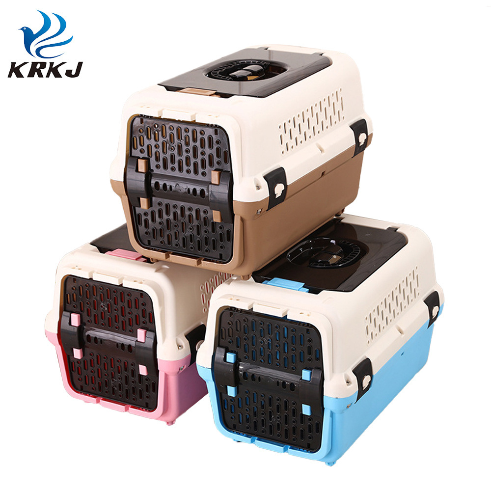 CETTIA TC2004 Skylight design travel plastic carrier crate kennel for small dogs checked