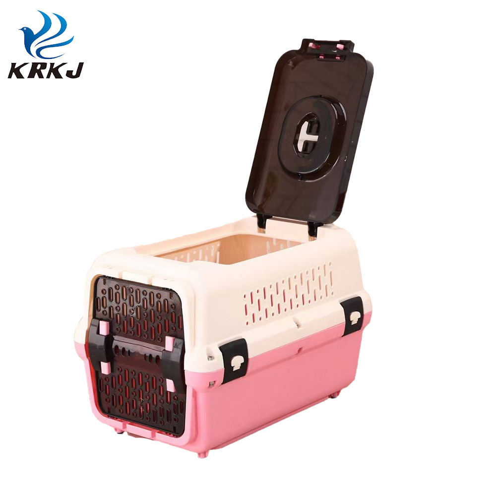 CETTIA TC2004 Skylight design travel plastic carrier crate kennel for small dogs checked