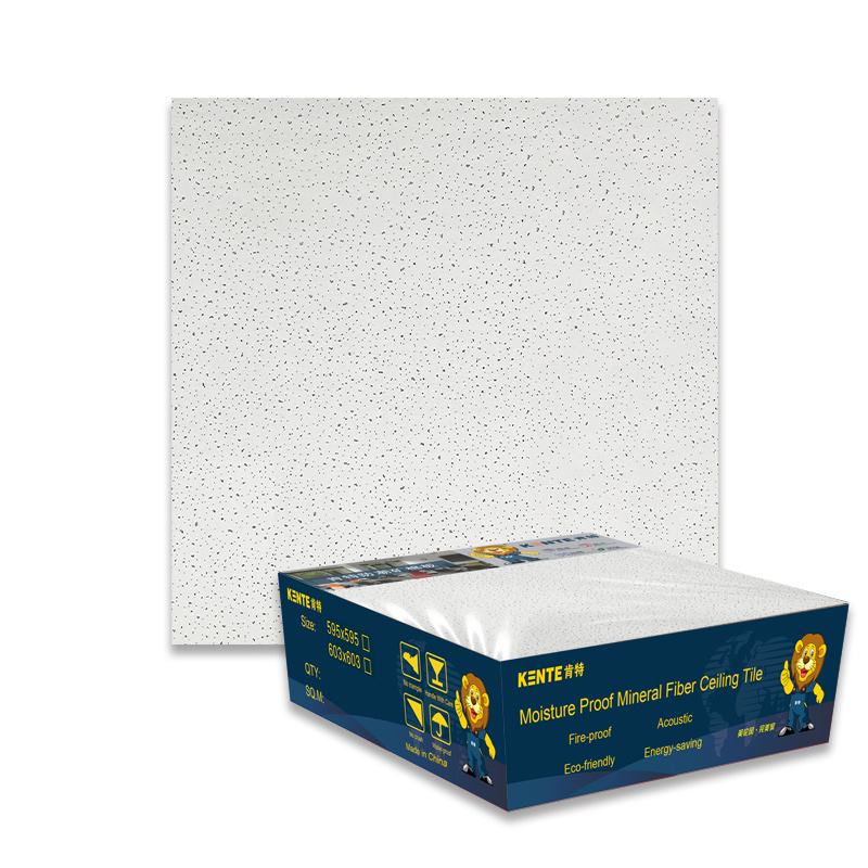 Mineral Fiber Ceiling Tiles High Temperature Resistance Acoustic Ceiling Board and Drop Ceiling Panels Soundproofing