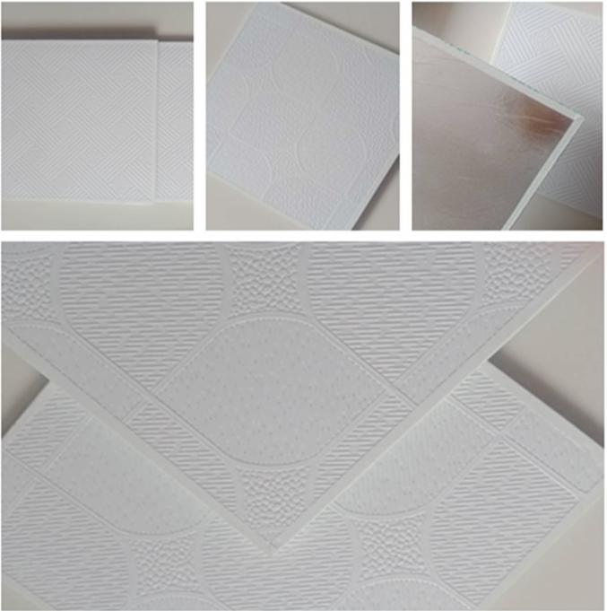 Factory Supply Decorative Sound-Absorbing  PVC Gypsum Boards False Ceiling Tiles