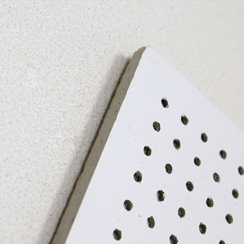 Best selling product perforated mineral fiber ceiling board 15mm thickness acoustic ceiling tile with perforated holes design