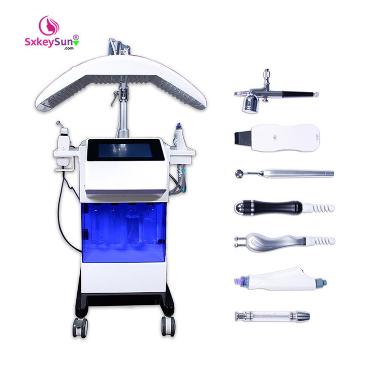 New 8 In 1 Multifunction Ultrasonic Facial Blackhead Extraction Photon Skin Care Machine Face Care Machine Face Cleaning Machine