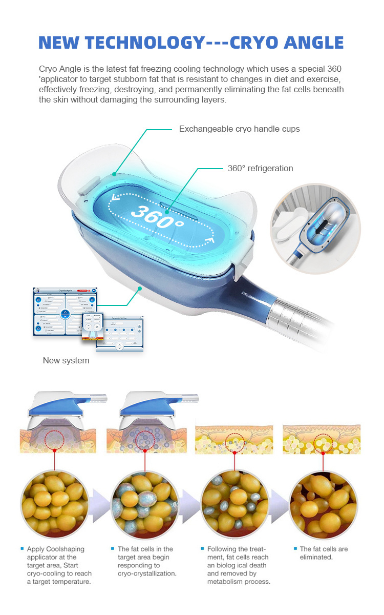 2023 Latest Portable cryolipolysis slimming machine with ce 360 fat freezing machine cryolipolysis machine with 5 handles