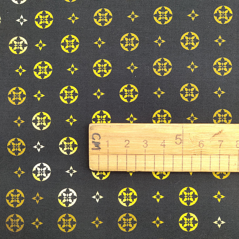 High Quality Customized Designer Shirt Fabric 100% Cotton Twill Black Gold Color