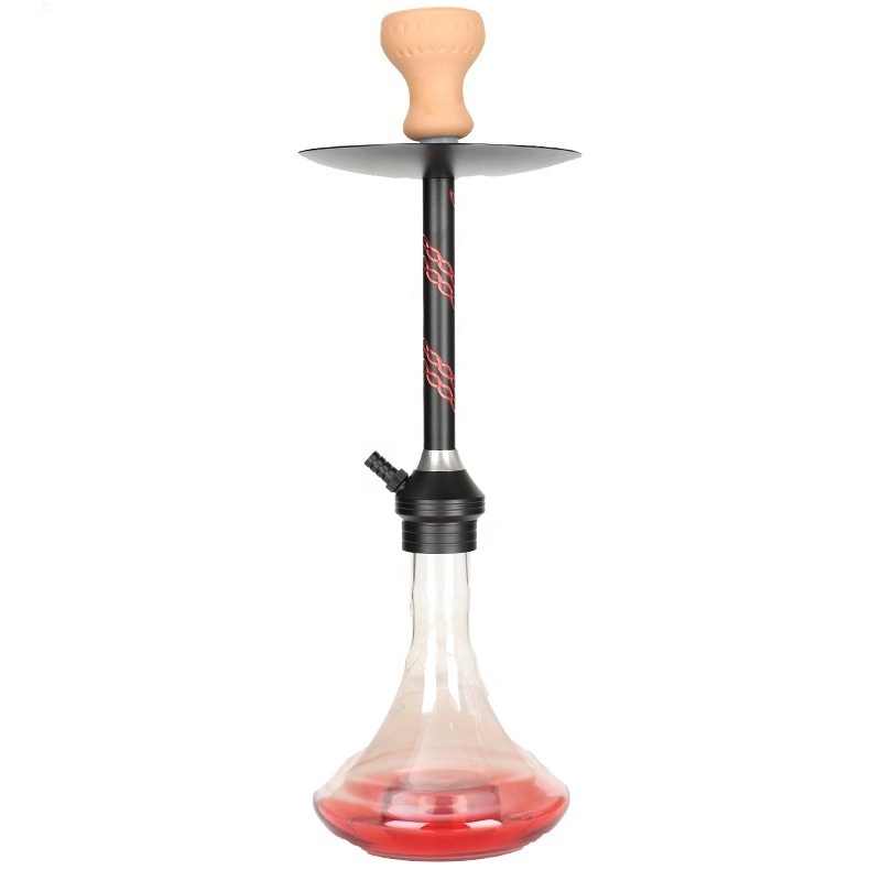 56cm Luxury Modern Glass Hookah Complete Set With Silicone Pipe Clay Bowl Charcoal Holder Coal Tongs Single Hose Turkish Hookah