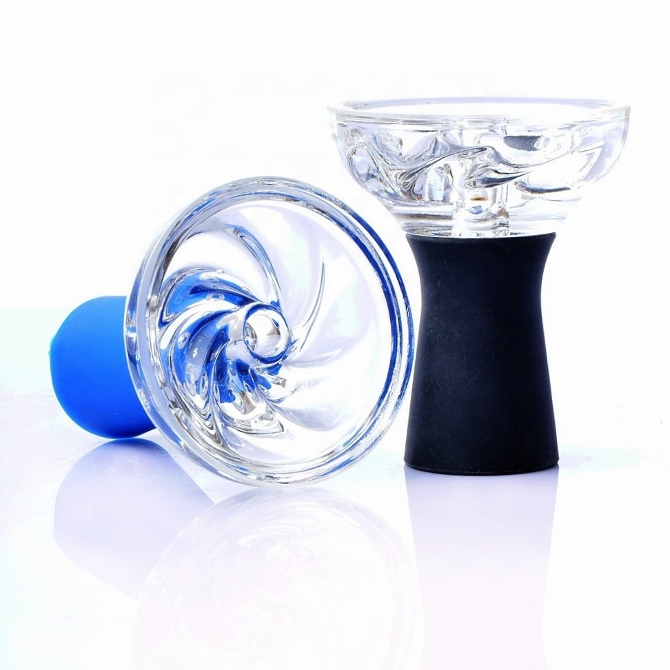 Smoke Shisha Rubber Head Silicon Glass Bowl Hookah Accessories For Tobacco Flavors