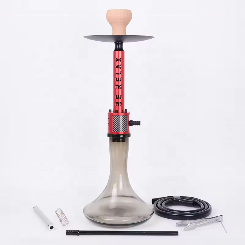 56cm Engraving Chicha Bonges Accessories Middle Size Aluminum Shisha Hubbly Glass Smoking Hookah Set For Bar