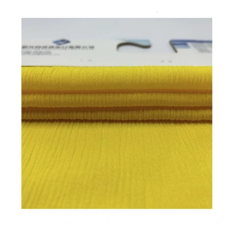 Natural high quality of rayon woven yoryu crinkle fabric in reactive dyed KYW-21067