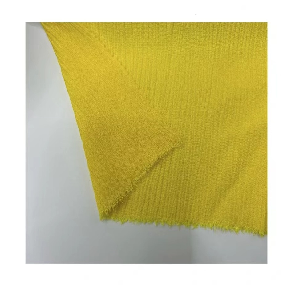 Natural high quality of rayon woven yoryu crinkle fabric in reactive dyed KYW-21067