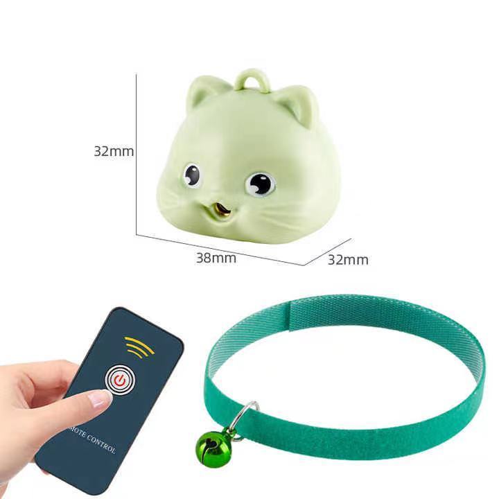 Cat Collar Toy With Led Lights Remote Controller Interactive Laser Cat Toys With Bell Automatic Cat Self Play Collar Funny Toy