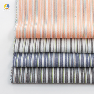 Stylish Soft Wholesale Colourful Crinkle Cotton Fabric 100% Cotton Stripes Fabric For Women's Clothing Kids Clothes