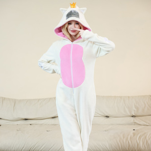 China factory wholesale cartoon hooded animal jumpsuits women adults fox one-pieces custom gifts jumpsuits