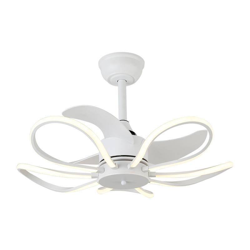 Ceiling fan with light green 48 Inch Modern Ceiling Fans With Led Lights Remote Control Dc