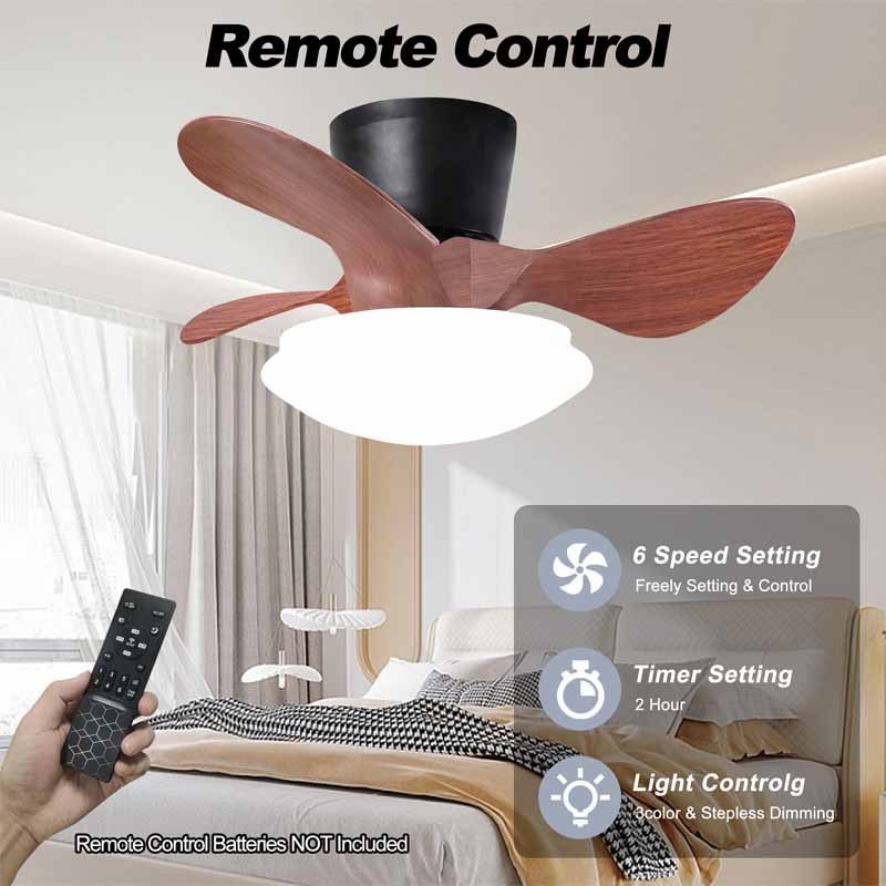 Modern simple ventilador de teto 3 ABS blades dc bldc remote control low profile light weight ceiling cieling fan with led light