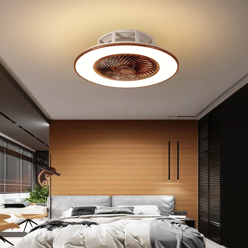 Hot Sale  Ceiling Flush Mounted Remote Control Led Ceiling Fans With Led Light Illumination For Bedroom