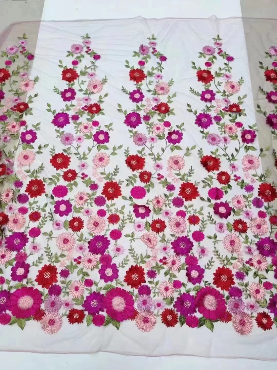 indian flower embroidery fabric for african bridal dress 2022 nigerian lace fabric