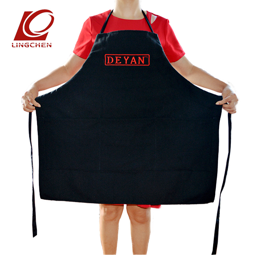 Customized Logo Black Cotton Welding Apron