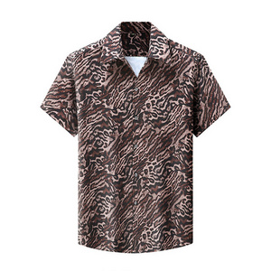 Large 9XL big size cuban neck shirt short sleeved plus size custom printed shirts men