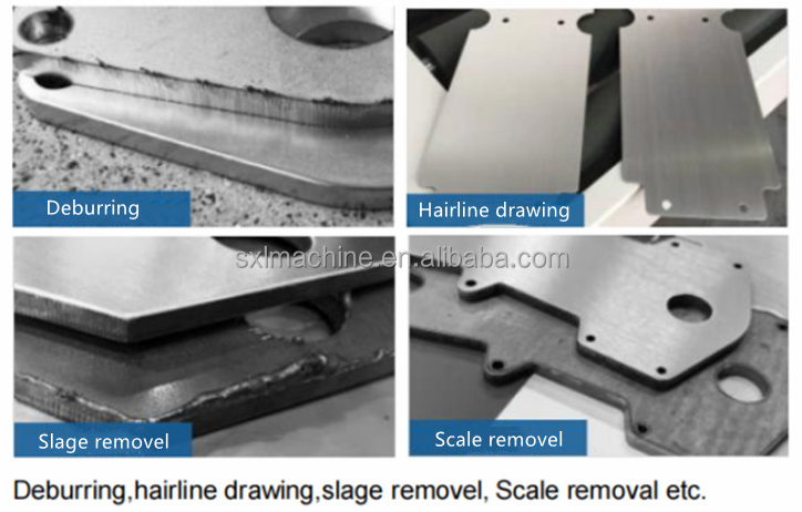 Industry PLC Brush Metal Sheet shine Finishing Polishing Deburring machine with vacuum