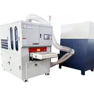 Industry PLC Brush Metal Sheet shine Finishing Polishing Deburring machine with vacuum