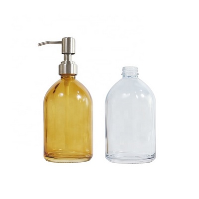 Automatic Glass Bottle Stainless Steel Pump Alcohol Hand Sanitizer Auto Foam Manual Liquid Lotion Gel Soap Dispenser