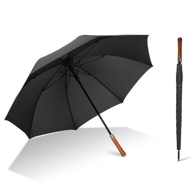 Non-slip wooden handle bunnings golf umbrella rain big golf umbrella long umbrella with logo mcc golf