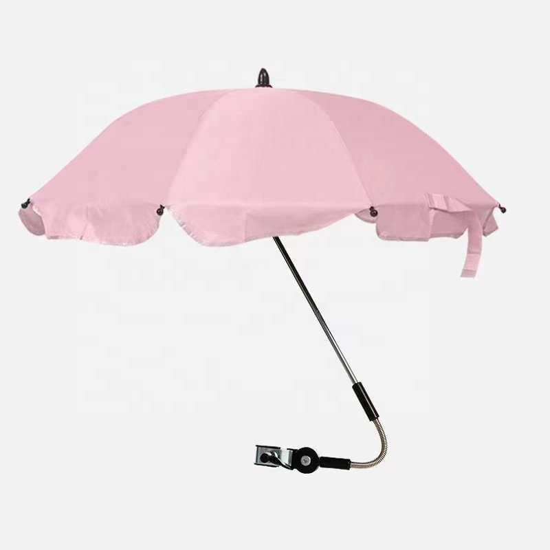 Adjustable Sunshade Baby Stroller Clamp Sun Umbrella Bicycle Stroller Chair Wheelchair Umbrella UV Protection Blue Pink Camping