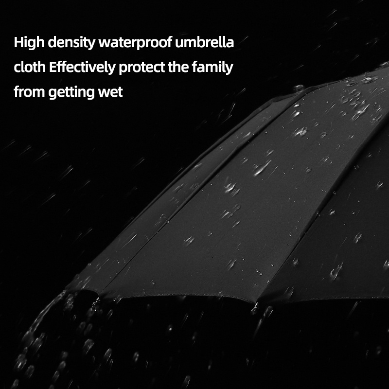 3 Folding Umbrella High-end Luxury Multi Colors UV Protection Windproof Business Automatic Umbrella With Golden Wooden Handle