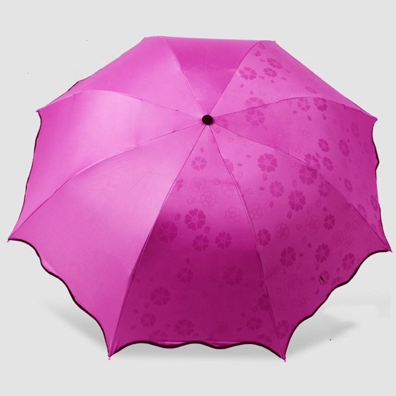 Manufacturers Directly Supply Creative Water Flowering Shading Sunscreen Large Color-changing Folding Umbrella