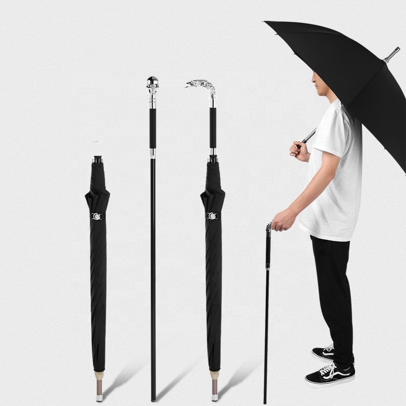 Creative Japanese Sword Umbrella High-end Straight Pole Umbrella Male Large Cane Long Handle Paraguas Can Be Pulled Out Retro