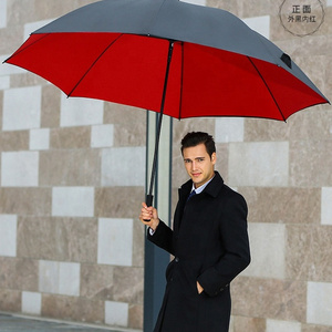 185cm oversized umbrella long handle extremely large six people double layer windproof  business golf umbrella