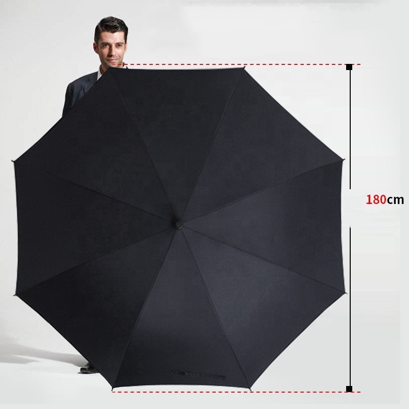 185cm oversized umbrella long handle extremely large six people double layer windproof  business golf umbrella