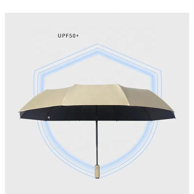 Pink Beige Green Blue Black Coating  Automatic Inverted Car Umbrella With Night Reflective Strip Custom Logo For The Rain