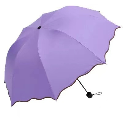 Color Chang Folding Umbrella Lady Flower Magic Umbrella Lightweight Compact Meet Water Rain Flower Travel Plastic Modern Nylon