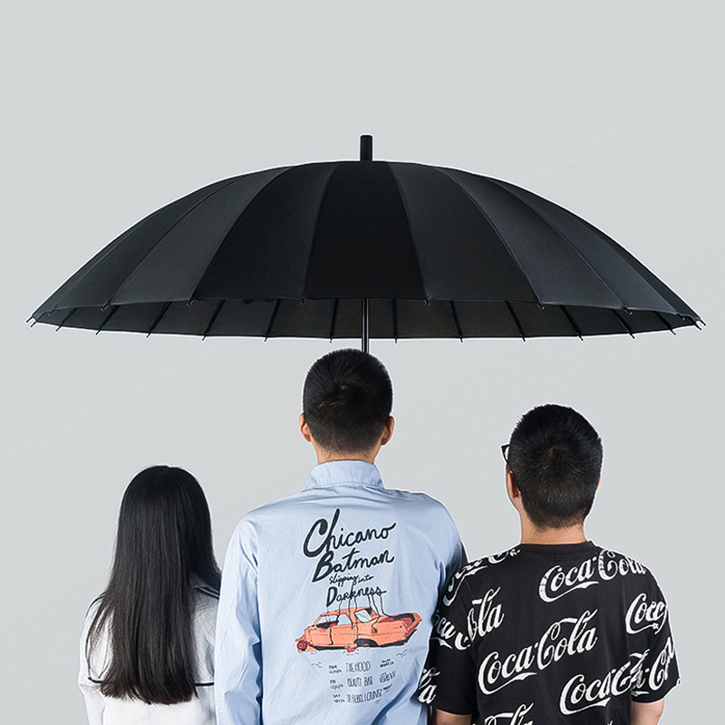 hot automatic long handle umbrella 24 frame weatherproof custom logo umbrella