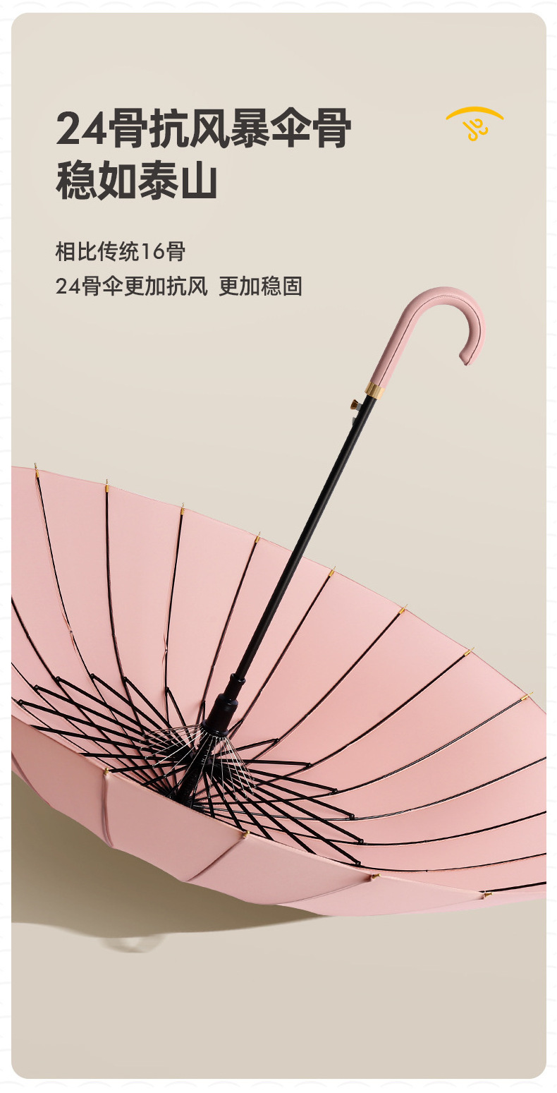 23 Inch Water Bloom Flower Magic Umbrella Change Color Manual Open Straight Umbrella With Hook Handle