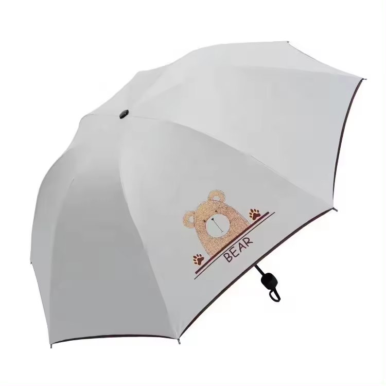 Parapluie Custom Umbrella UV Protection Sunshade Paraguas Rain Anti-uv Foldable Paraguas 3 Folding Umbrella Print Carton Plastic