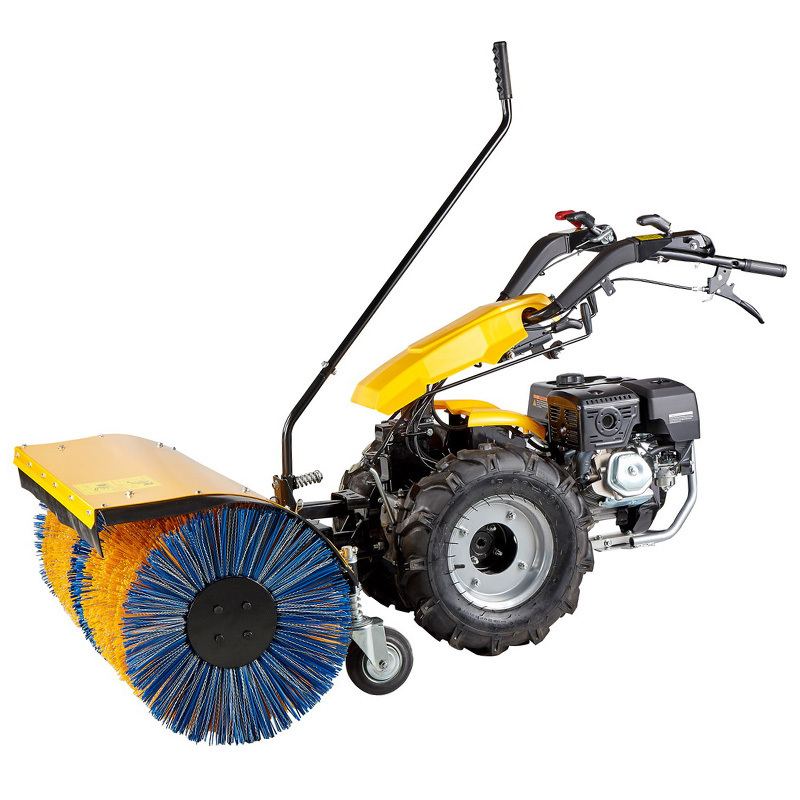 Walk Behind Snow Power Sweeper Machines Snow Thrower Plow Small Road Hand Snow Sweeper