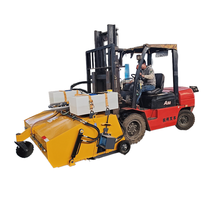 Attachment Sweepers for Fork Lifts  forklift sweeper automatic hydraulic unloading sweeper easy and fast replacement