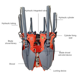 High quality 4 blade tree mover tree spade removing machine for skid steer loader backhoe work with excavator