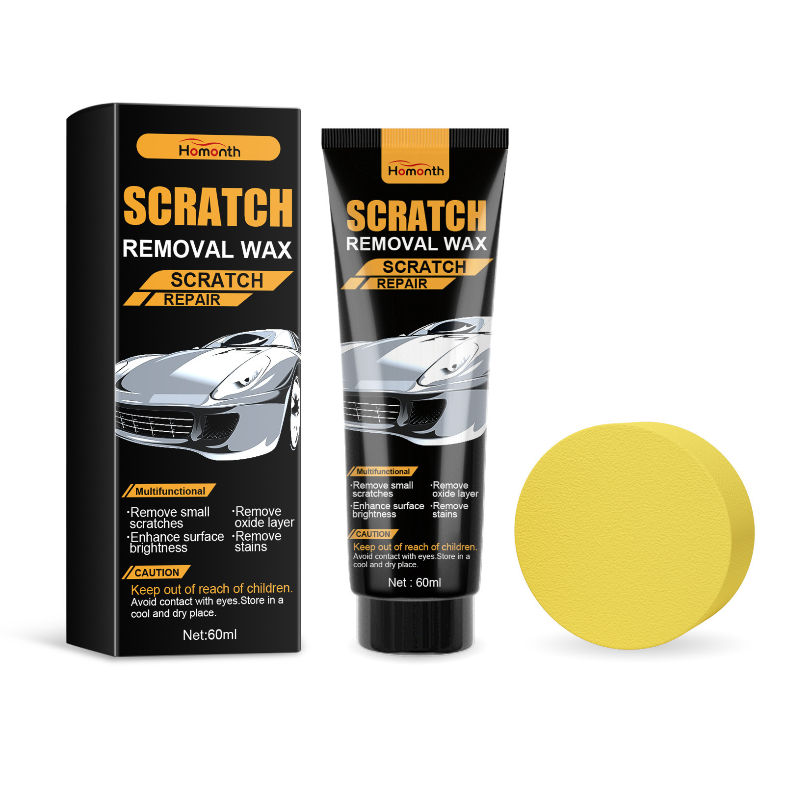 Hot Sale Homonth Oxide Layer Stains Cleaning Car Scratch Remover Wax Auto Paint Repair Kit Car Headlight Scratch Removal Kit