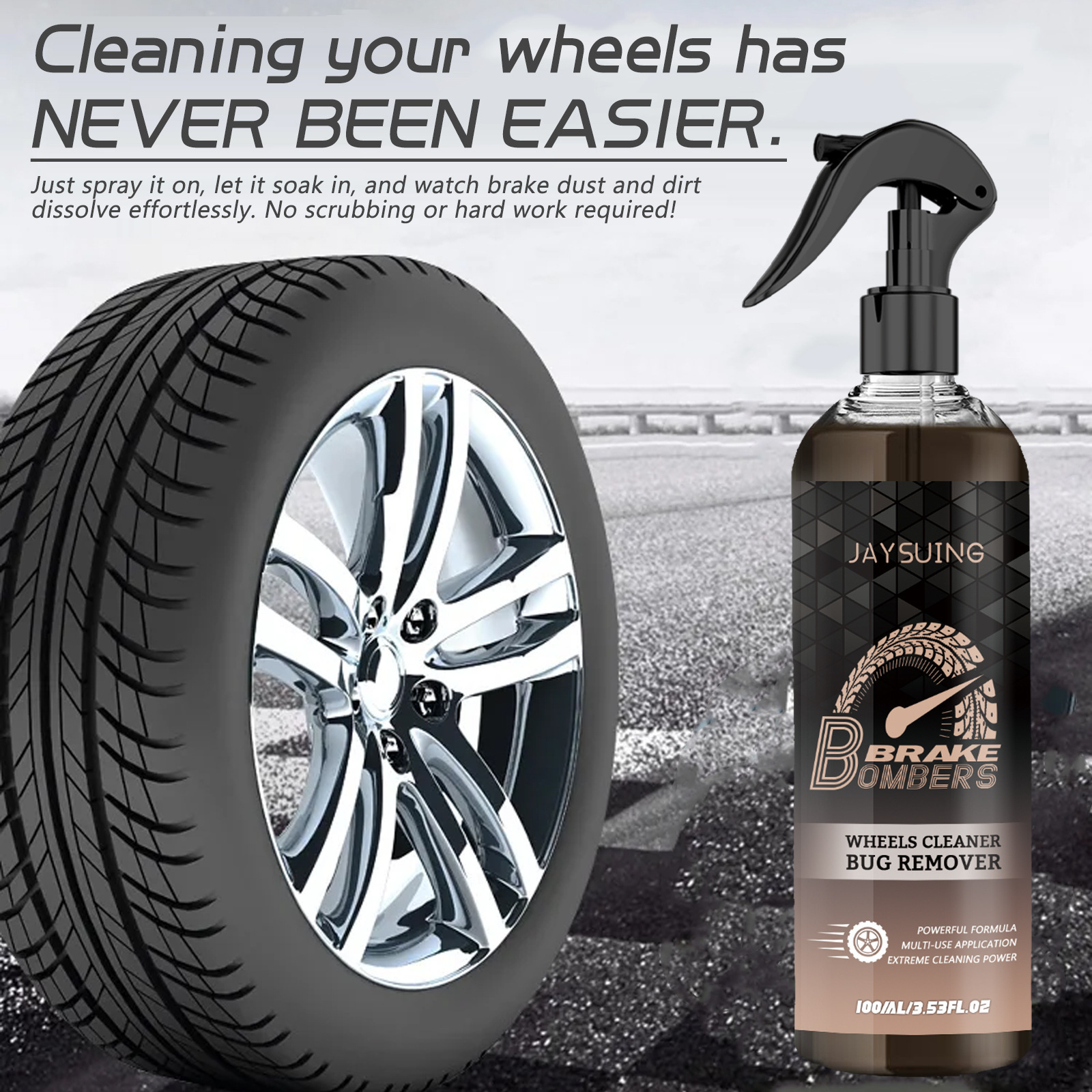 Wholesale Jaysuing  Powerful Wheel Cleaner Kit Car Brake Cleaning Agent Decontamination Polishing Maintenance Rust Removal Spray