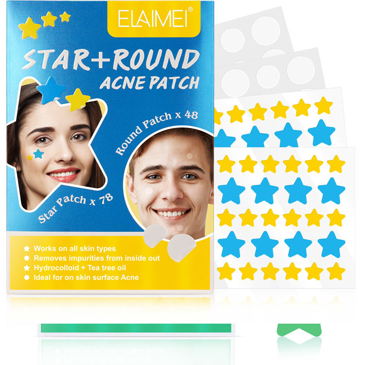 Waterproof colorful Hydrocolloid ultra- thin acne pimple spot patch adhesive blemish patch for acne healing